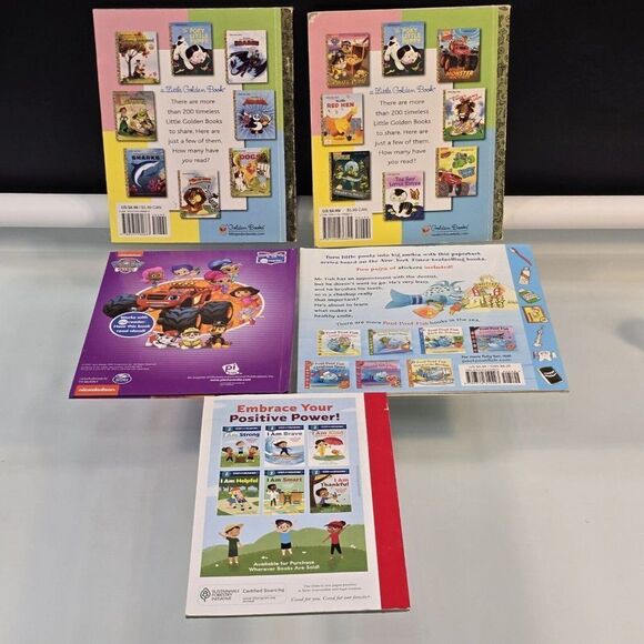 5 Children Books -Jurassic Park/Wind Power /Paw Patrol/ Pout Fish/ I Am Strong - Picture 2 of 11